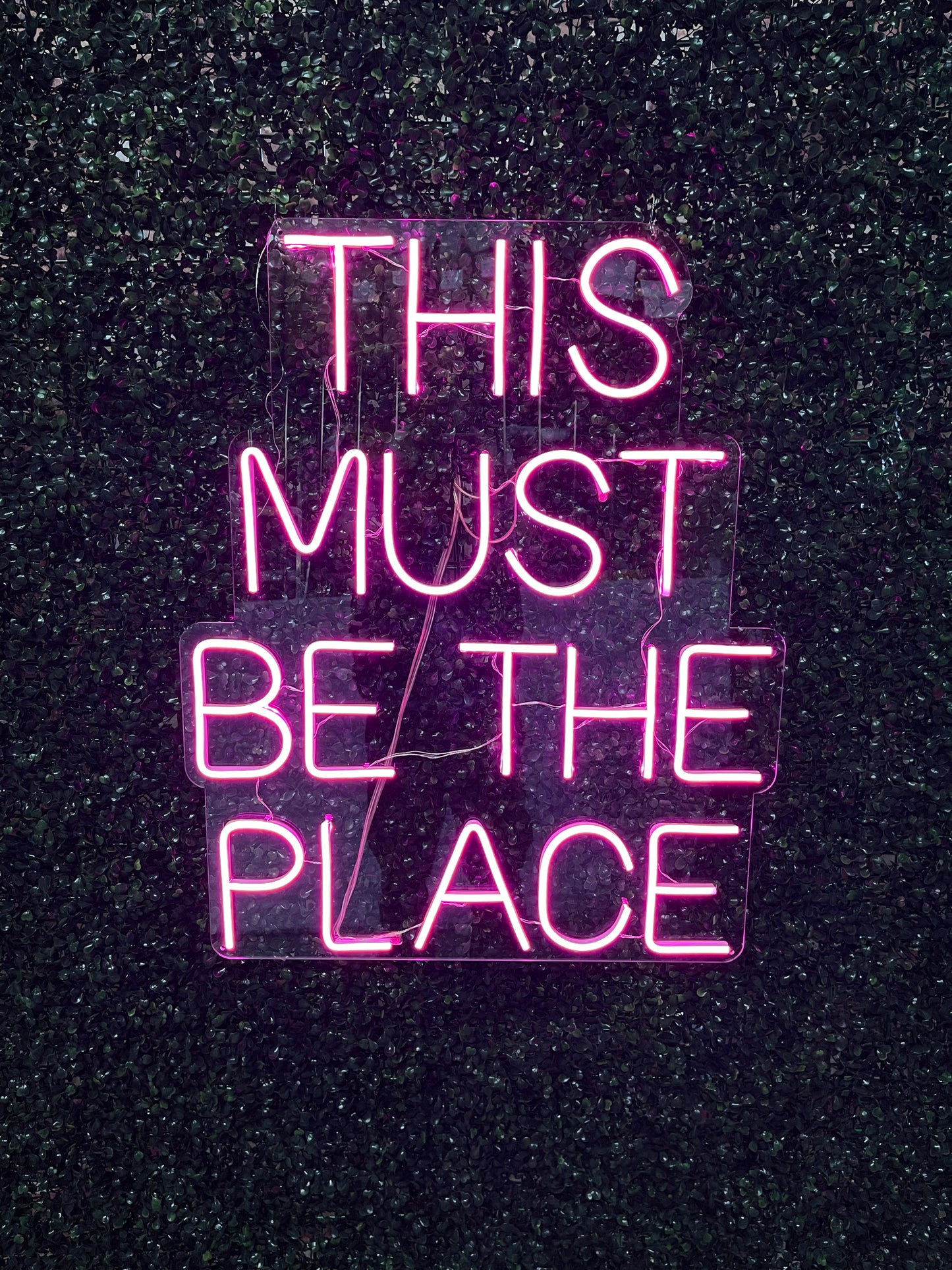 Neon Sign "This Must Be The Place"