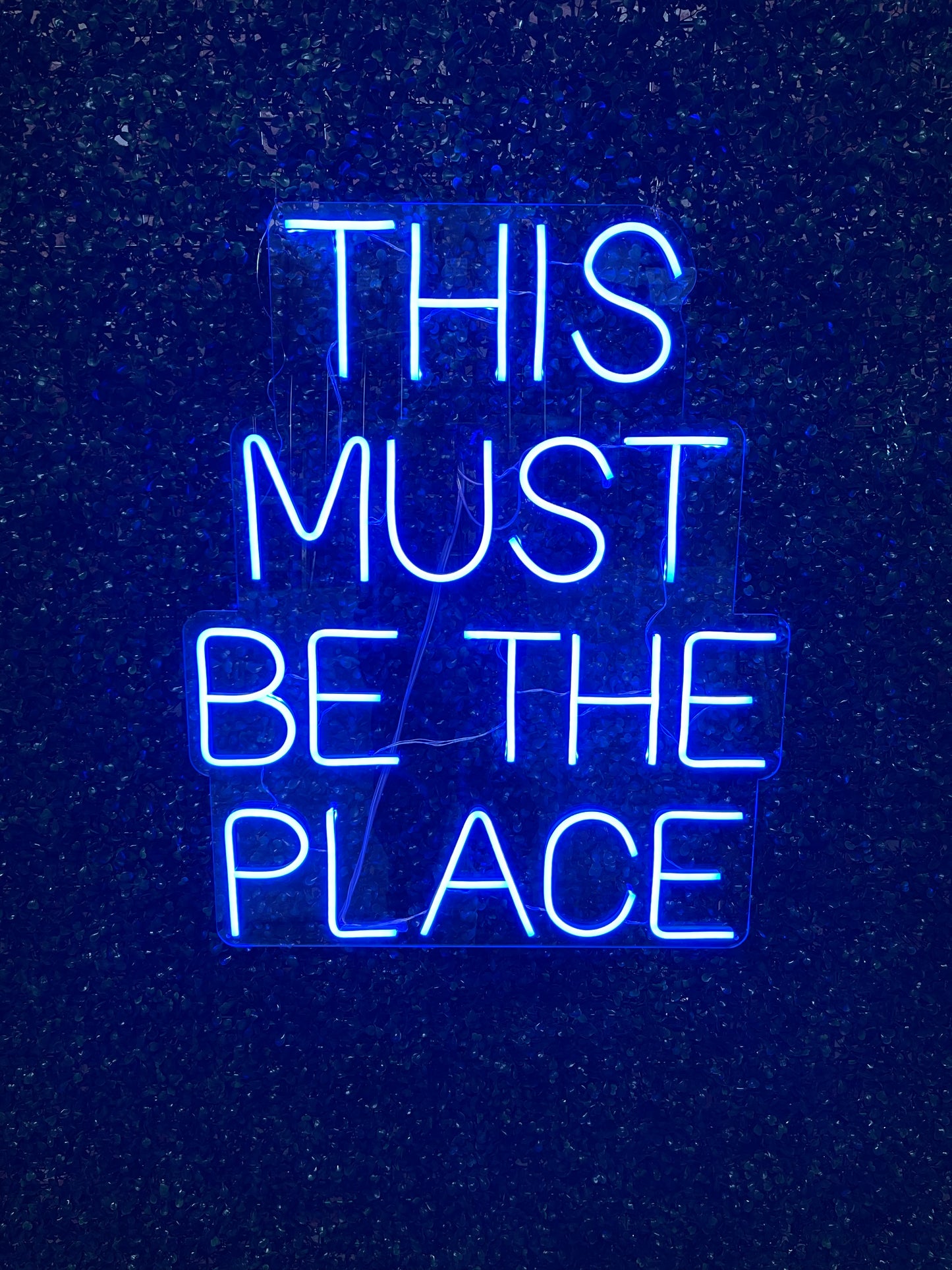 Neon Sign "This Must Be The Place"