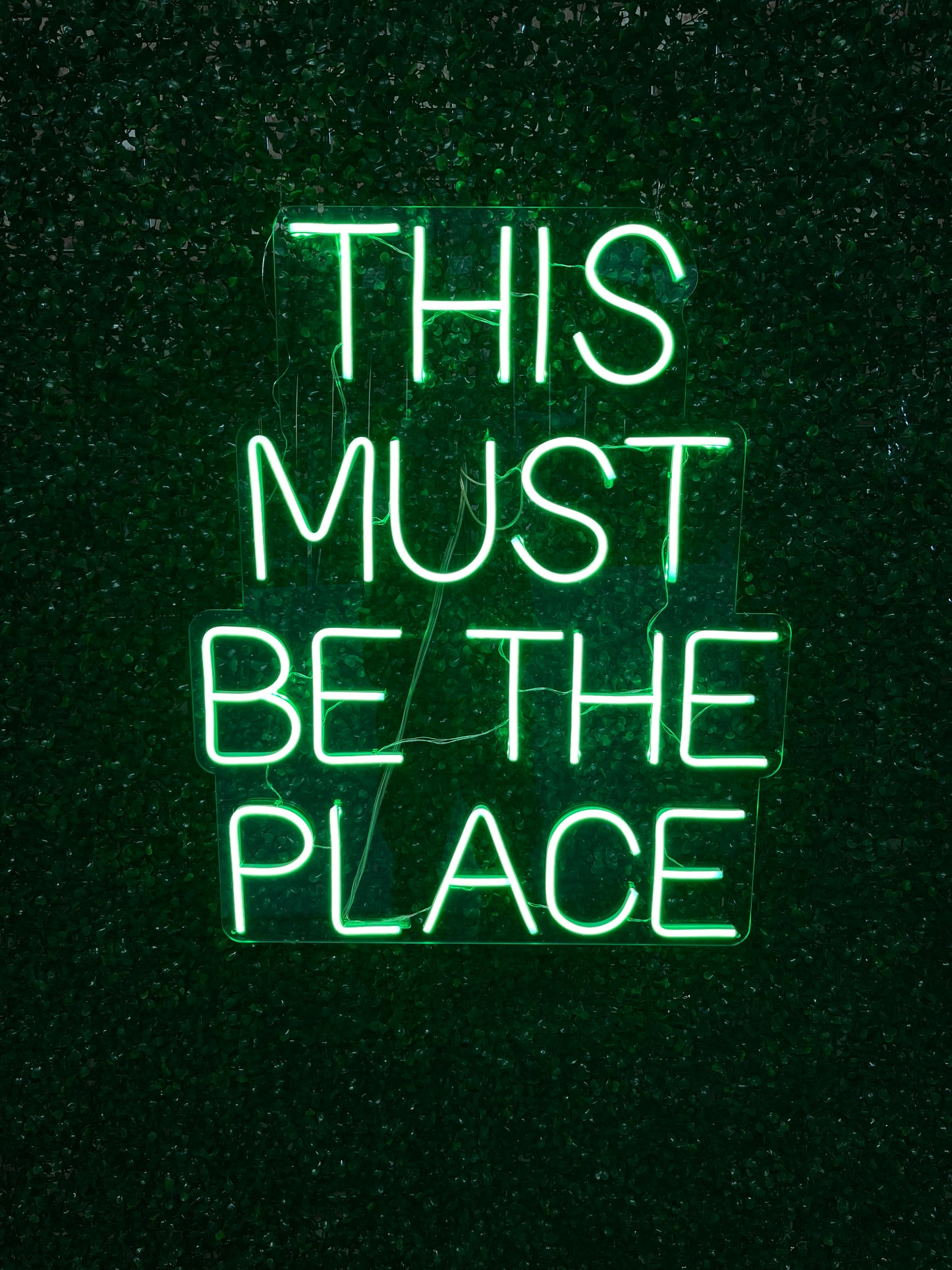 Neon Sign "This Must Be The Place"