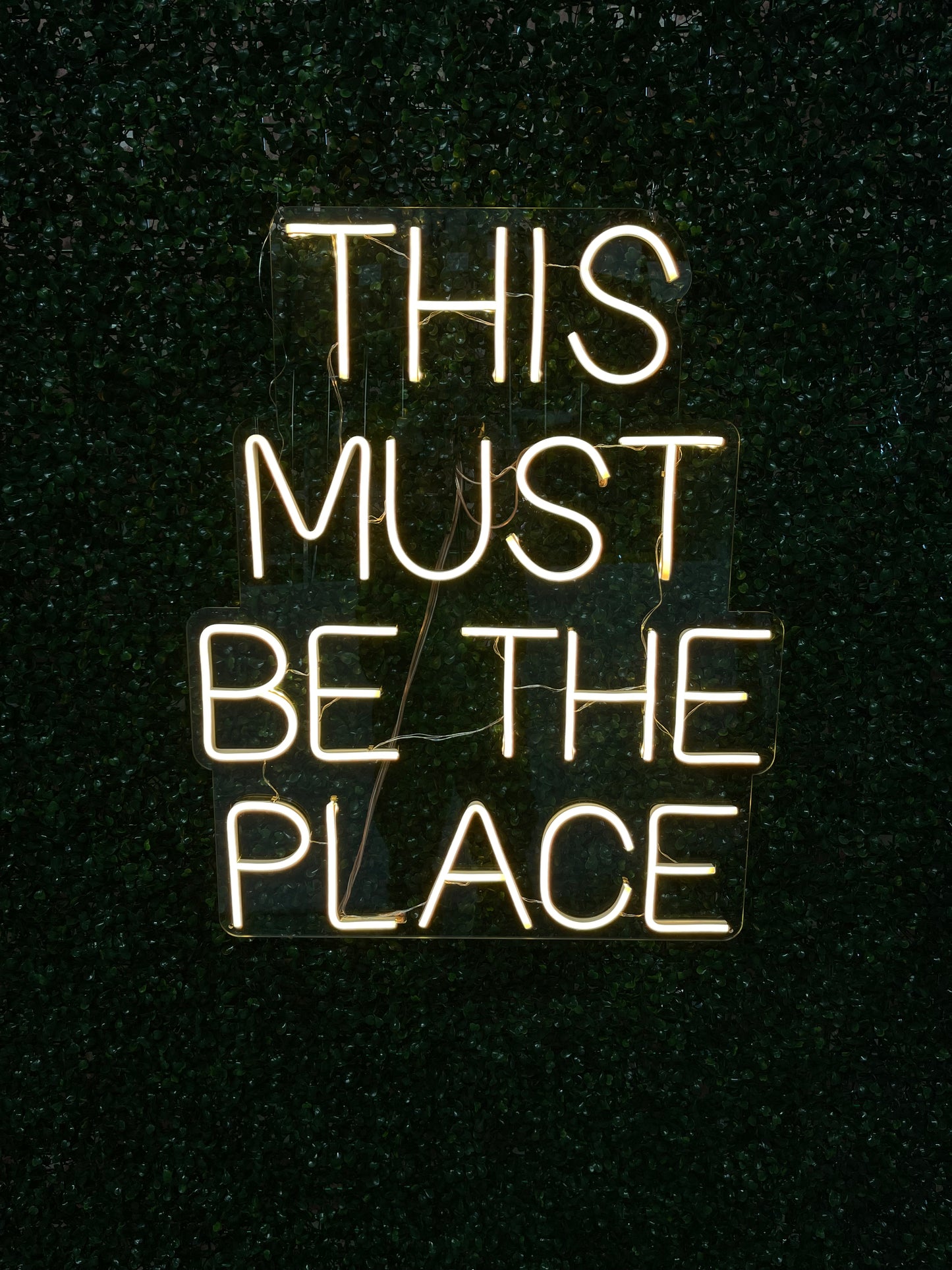 Neon Sign "This Must Be The Place"