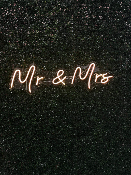 Neon Sign "Mr. and Mrs"