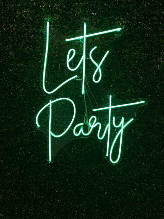 Neon Sign "Let's Party"