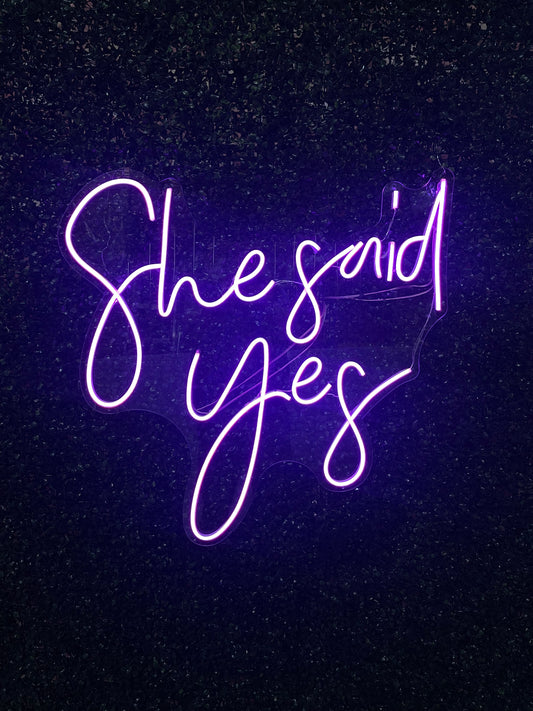 Neon Sign "She Said Yes"