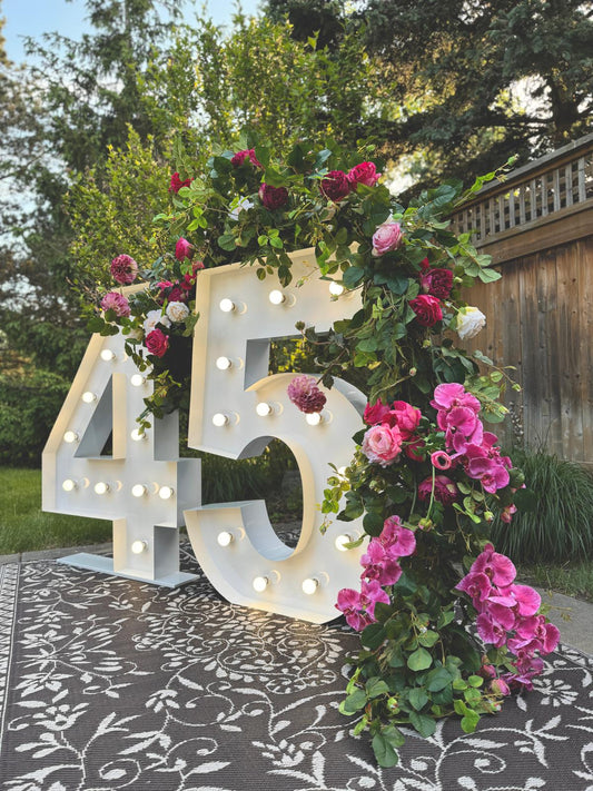 Lightbulb Marquee Numbers 4FT